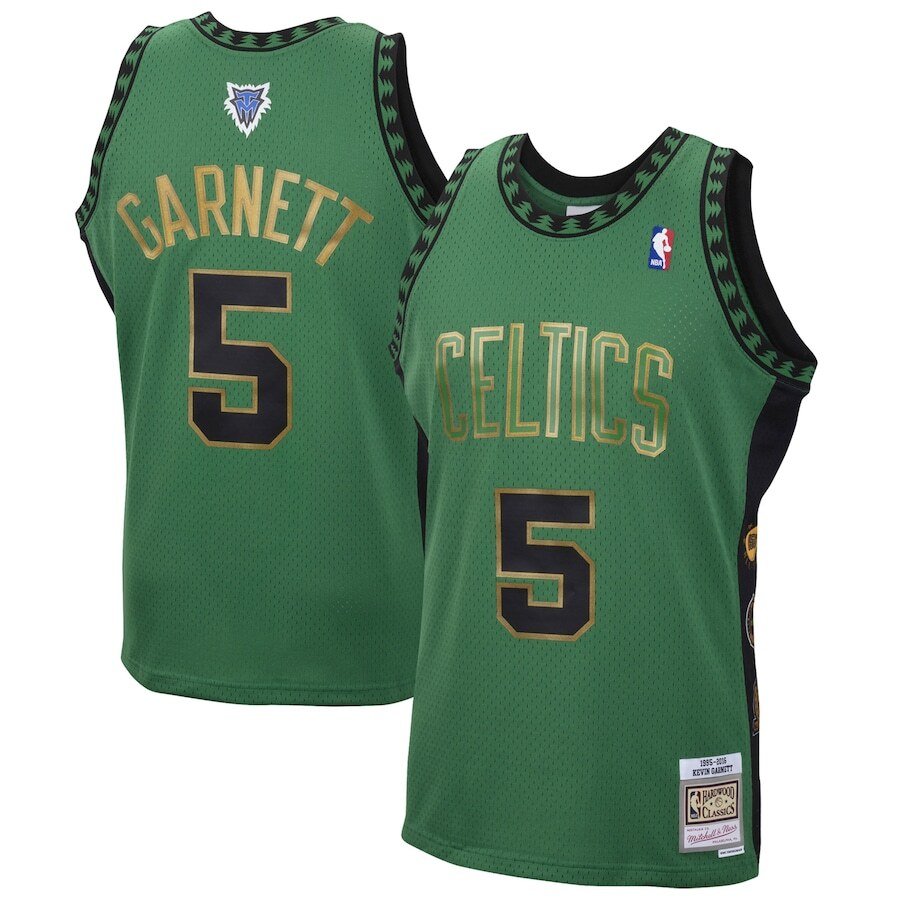 Men's Boston Celtics Kevin Garnett #5 Hall of Fame Class of 2020 Mitchell & Ness Swingman Hardwood Classics Green Jersey 2401JKOG